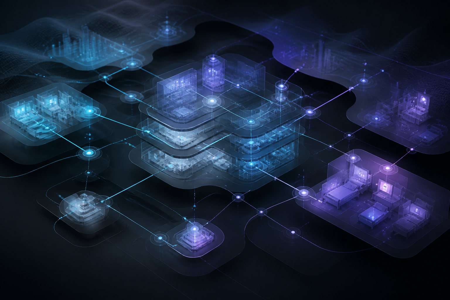 Abstract healthcare operations intelligence visual