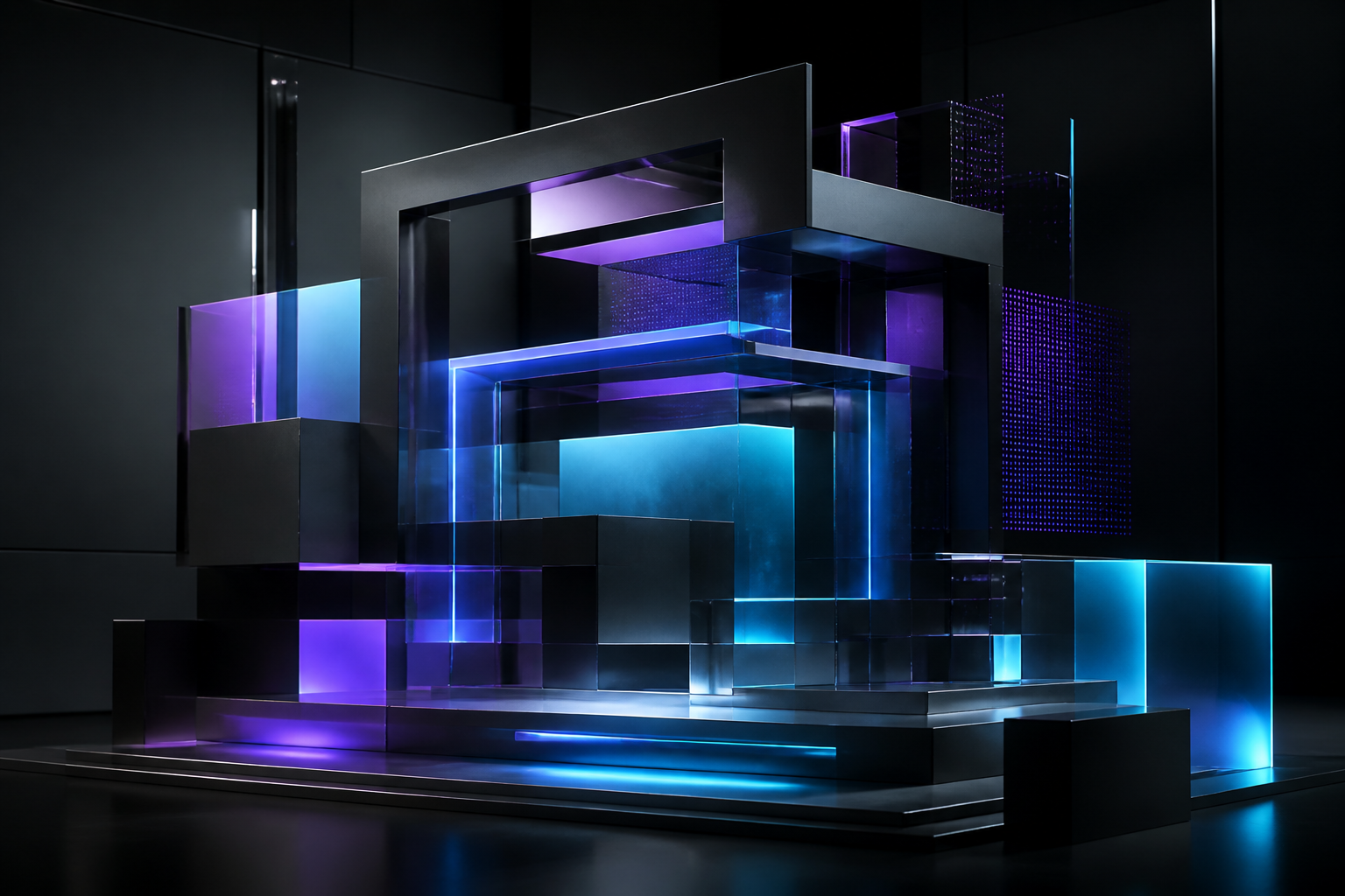 Precision geometric structures representing Featuredigi's engineering approach